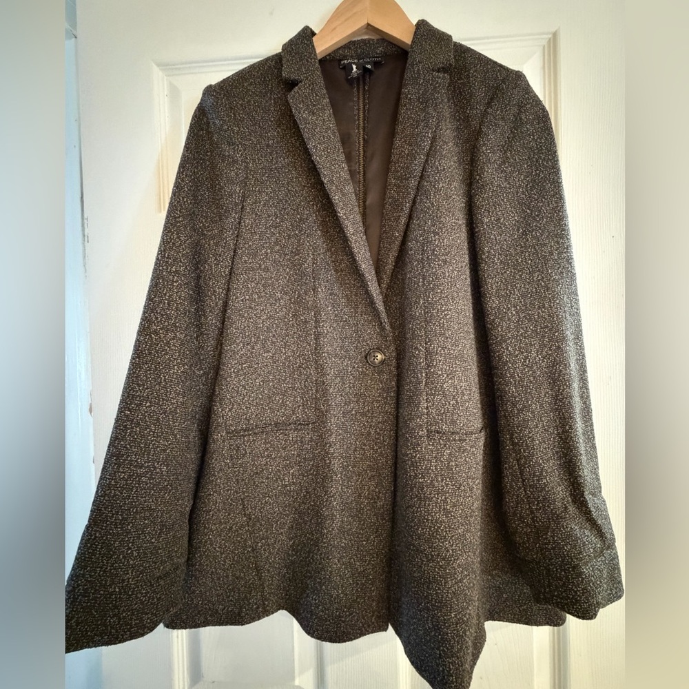 Peace of Cloth brown Tweed Blazer/Jacket great for Spring